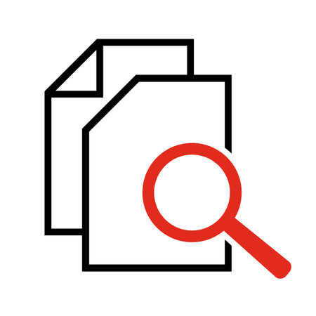 Search file vector icon. Illustration isolated for graphic and web design.のイラスト素材