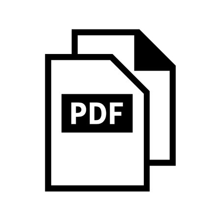 pdf file icon on white backgroundのイラスト素材