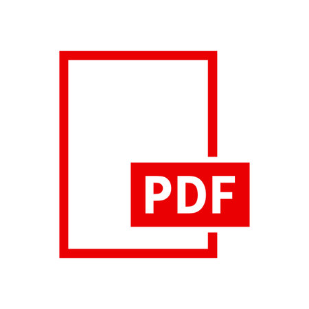 pdf file icon on white backgroundのイラスト素材