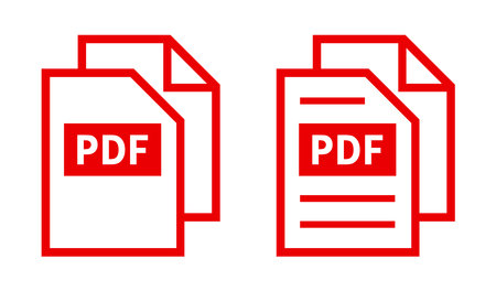 pdf file icon on white backgroundのイラスト素材