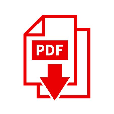 PDF file format icon. Download pdf button. PDF file extension symbol.のイラスト素材