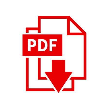 PDF file format icon. Download pdf button. PDF file extension symbol.のイラスト素材