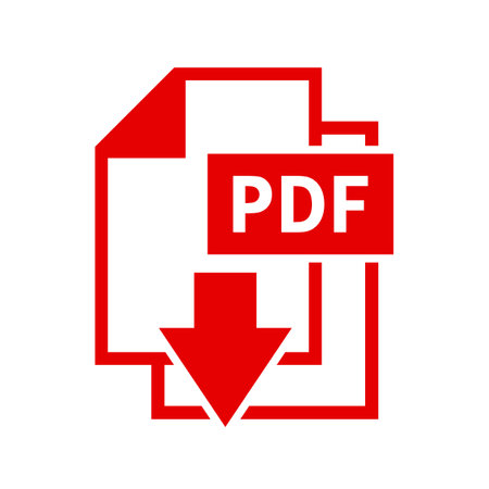 PDF file format icon. Download pdf button. PDF file extension symbol.のイラスト素材