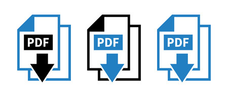 PDF file icon. Download pdf file symbol. PDF file icon.のイラスト素材