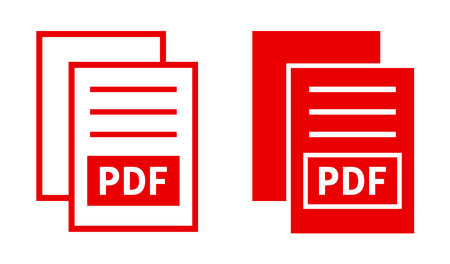 PDF document icon. Download pdf button. PDF file symbol. Vector illustration.のイラスト素材