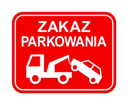 no parking sign, car towing, vector illustrationのイラスト素材