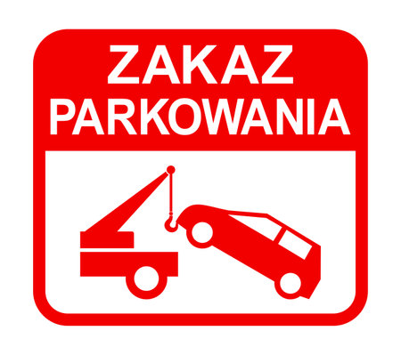 no parking sign, car towing, vector illustrationのイラスト素材