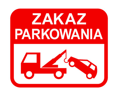 no parking sign, car towing, vector illustrationのイラスト素材