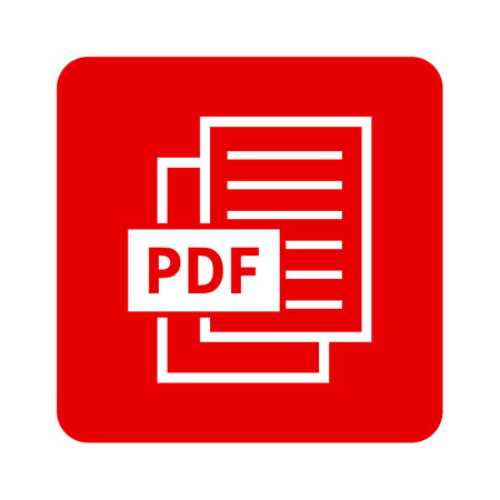 PDF file icon digital red for any design isolated on white vector illustrationのイラスト素材