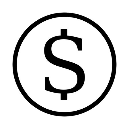 dollar symbol icon, vector graphicsのイラスト素材