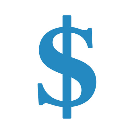 blue dollar symbol, vector graphicsのイラスト素材