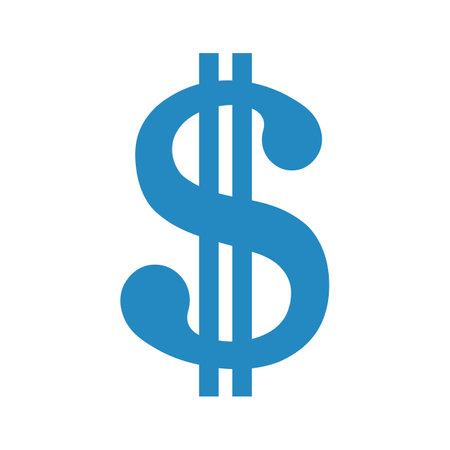 blue dollar symbol, vector graphicsのイラスト素材