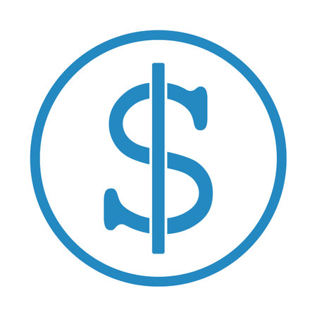 blue dollar symbol, vector graphicsのイラスト素材