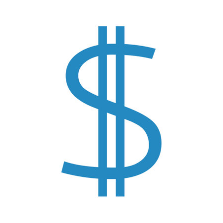 blue dollar symbol, vector graphicsのイラスト素材