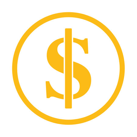Dollar sign icon. USD currency symbol. Flat design style.のイラスト素材