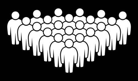 People crowd icon. Crowd of people. Group of people. Vector illustrationのイラスト素材