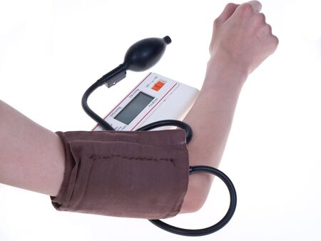The control of work of heart - measurement of a blood pressure の写真素材