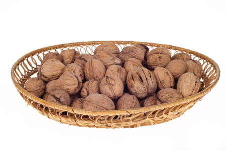 Walnut on white background. Healthy food image seriesの写真素材
