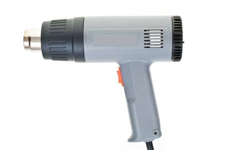 Hot air gun on a white backgroundの写真素材