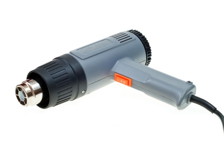 Hot air gun on a white backgroundの写真素材