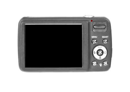 digital camera on isolated white background の写真素材