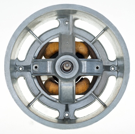 Electric motor DC on a white backgroundの写真素材