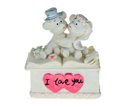 Porcelain heart with floral image glued overの写真素材