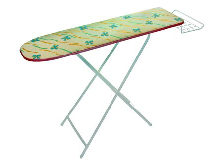 Floral iron table isolated over whiteの写真素材