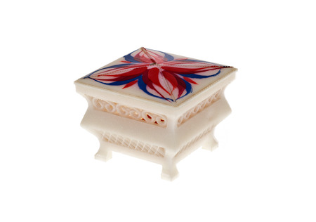 Decorative jewellery box isolated with clipping path included の写真素材