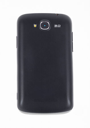 Modern smartphone on white の写真素材