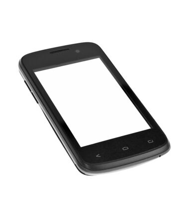 Modern smartphone on white の写真素材