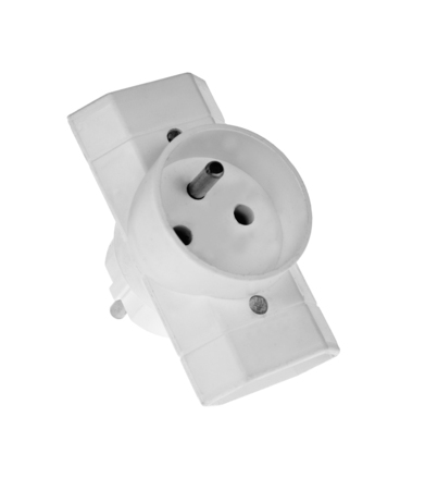 Power Adaptor on White Background.の写真素材