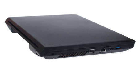 laptop on white backgroundの写真素材