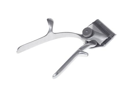 A manual hair trimmer isolated.の写真素材