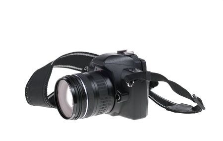 Digital SLR Camera isolated on white.の写真素材