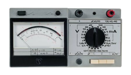 Electric meter on a white background
