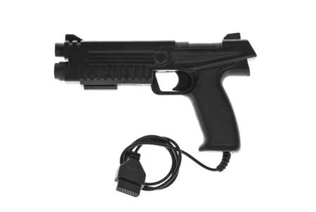 Isolated White Wireless Video Game Gun Controllerの写真素材