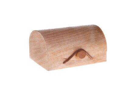 Wooden box on white backgroundの写真素材