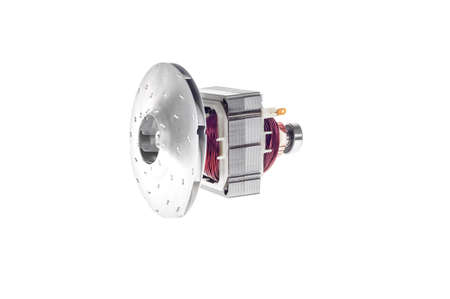 Electric motor of vacuum cleaner isolated on white backgroundの写真素材