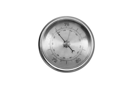 Barometer on a white background.の写真素材