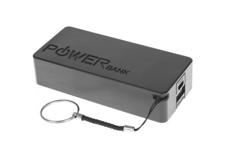 External Power Bank Battery Charger for cellular phone and other devices.の写真素材