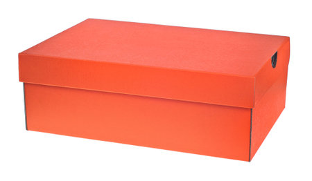 Cardboard box isolated on whiteの写真素材