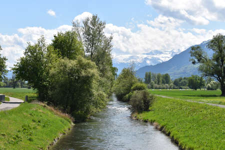 Pretty nature in Schaan in Liechtenstein 27.4.2020の写真素材
