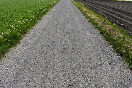 Small way in Schaan in Liechtenstein 27.4.2020の写真素材