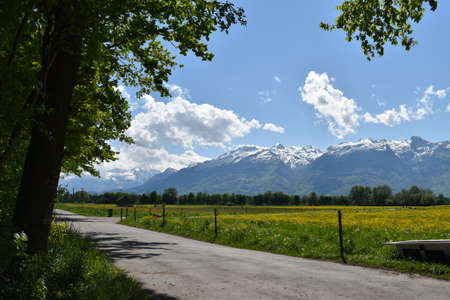 Pretty nature in Schaan in Liechtenstein 27.4.2020
