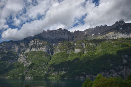 Amazing alpine view at the Walensee in Switzerland 4.5.2020