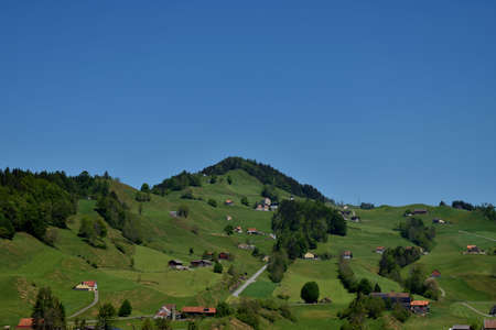 Panorama in the Canton Appenzell in Switzerland 7.5.2020の写真素材
