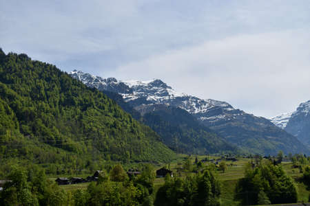 Natural scenery from the Canton Glarus in Switzerland 8.5.2020の写真素材