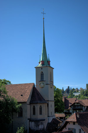 Tower of a church in the center of Bern in Switzerland 21.5.2020のeditorial素材