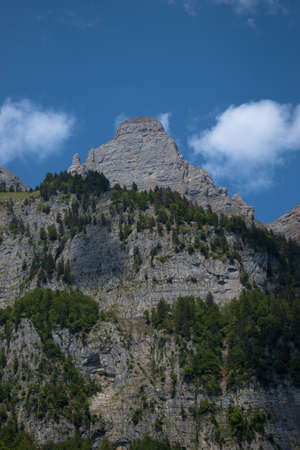 Alps and an amazing scenery at Walenstadtberg in Switzerland 28.5.2020の写真素材
